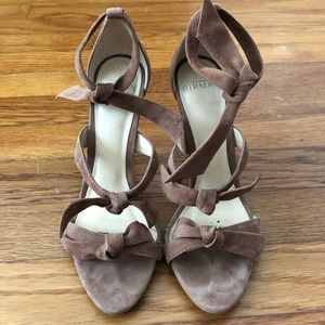 **SOLD** Alexandre Birman Lolita Tan Suede Sandals, Size 6